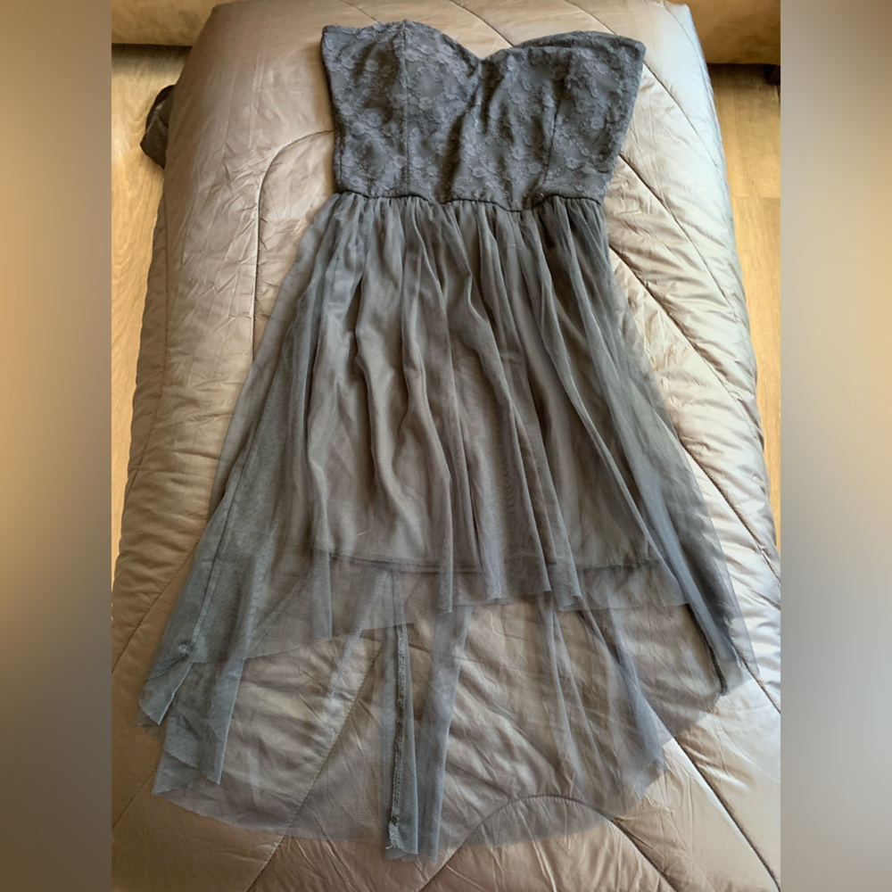 Manito Black Sheer Lace Mini Dress Size Large EUC